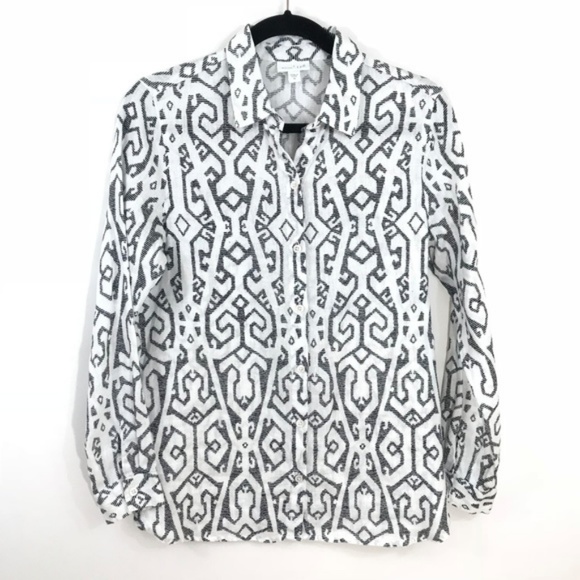 J. Jill Linen Blouse Button Down - Picture 2 of 6